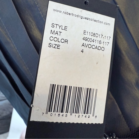 NWT ROBERT RODRIGUEZ Strapless Taffeta Embellished Peplum Cocktail Dress 4 - Picture 8 of 16